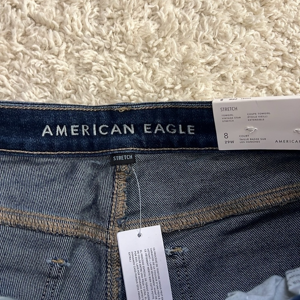 WOMENS AMERICAN EAGLE TOMGIRL VINTAGE JEANS SIZE 8 SHORT NWT - Picture 8 of 12